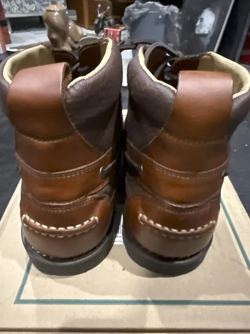 L.L. Bean Allagash Bison Brown Leather Moc Toe Chukka Boots Men Size 13 EE